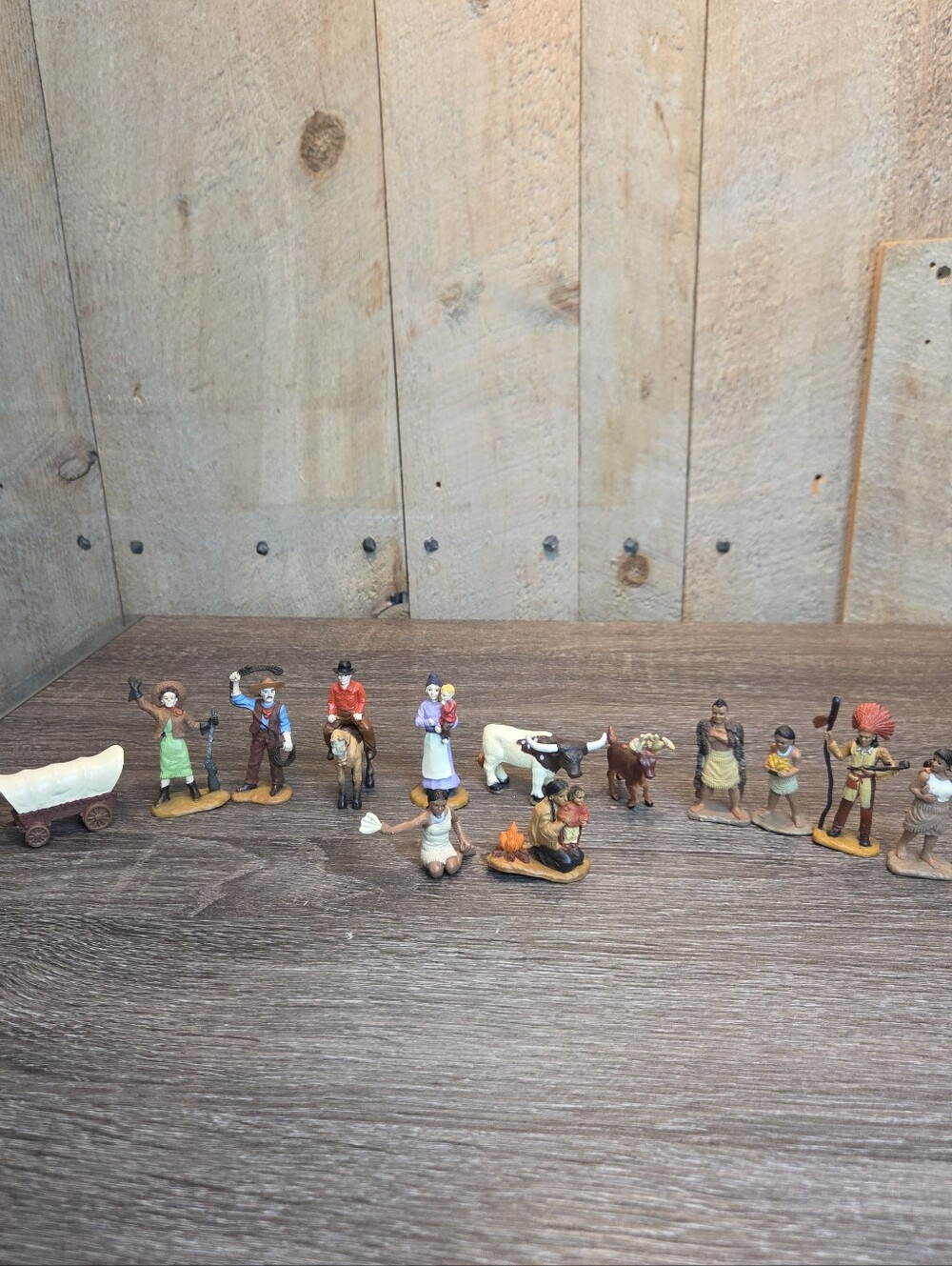 Safari Ltd Western Cowboys Indians Animals Figures People Lot Of 13 Toys